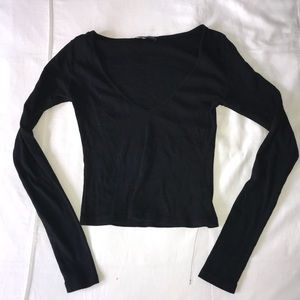 Brandy Melville V-Neck Long Sleeve